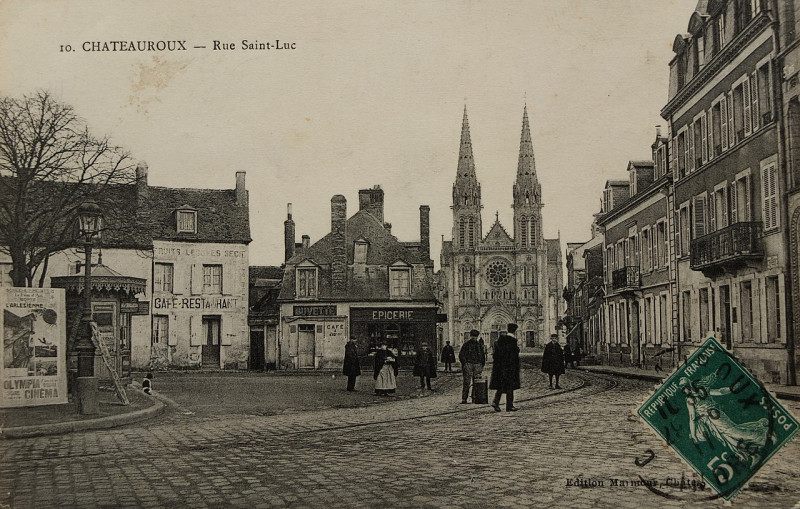 Carte postale ancienne Cp Chateauroux rue