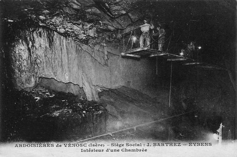 Carte postale ancienne Ardoisiere Venosc abc1