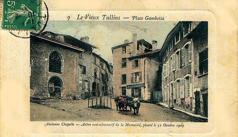 Carte postale ancienne Chapelle de l'Hôtel-Dieu de Tullins, 1490