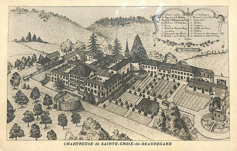 Carte postale ancienne Chartreuse Sainte-Croix de Beauregard