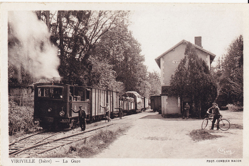 Carte postale ancienne Cim - Viriville - La gare