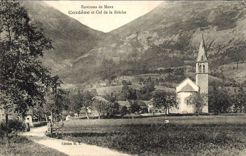 Carte postale ancienne Cordéac église