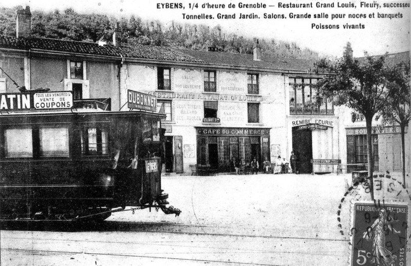 Carte postale ancienne Eybens en 1911, p 82 de L'Isère les 533 communes