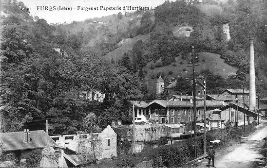 Carte postale ancienne Fures forges et papeteries