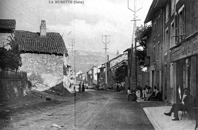 Carte postale ancienne La Murette en 1908, p143 de L'Isère les 533 communes - J L à V