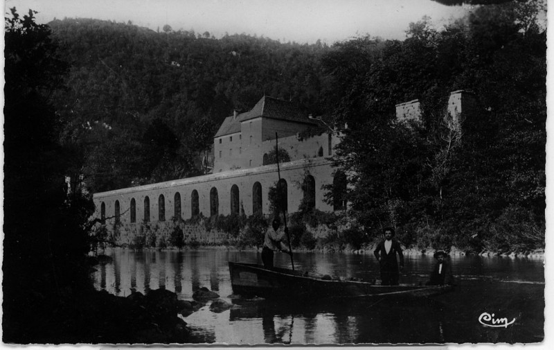 Carte postale ancienne Chartreuse de Vaucluse reliée par bac - on a ferry-boat