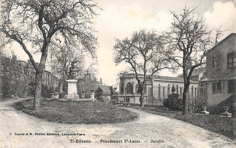 Carte postale ancienne Pensionnat Saint-Louis à Saint-Etienne