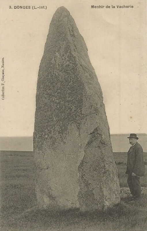 Carte postale ancienne 44 Donges Le Menhir 2