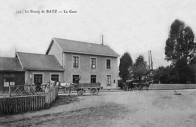 Carte postale ancienne Gare-Batz-1900