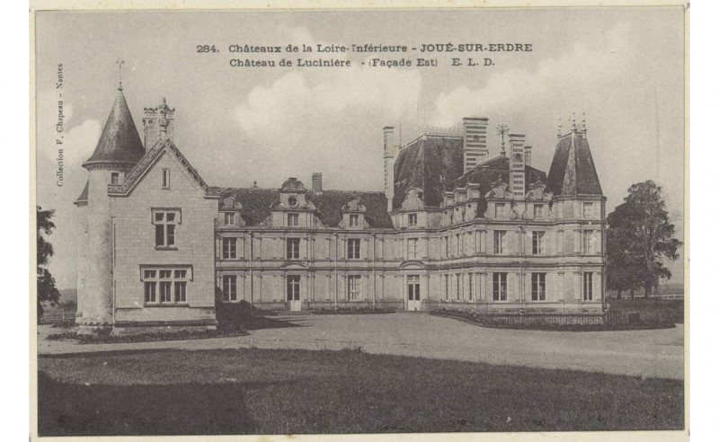 Carte postale ancienne Joué-sur-Erdre - Château Lucinière (façade est)