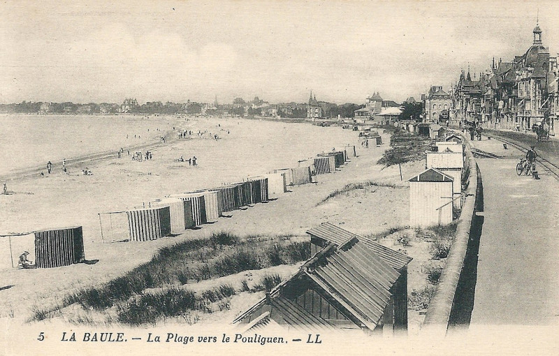 Carte postale ancienne La Baule-Fr-44-la plage-01
