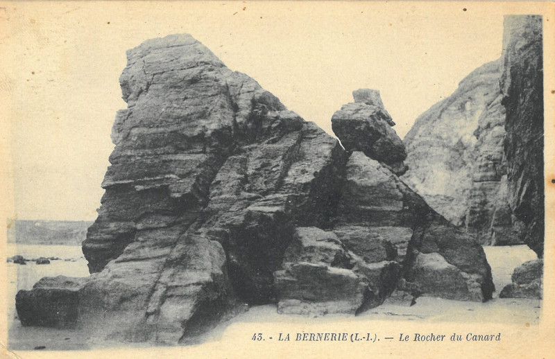 Carte postale ancienne La Bernerie - Rocher
