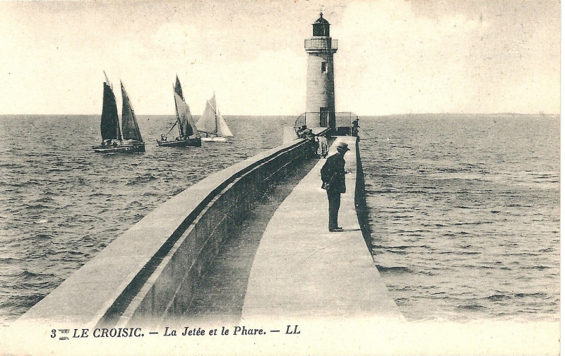 Carte postale ancienne Le Croisic-Fr-44-la jetée-01