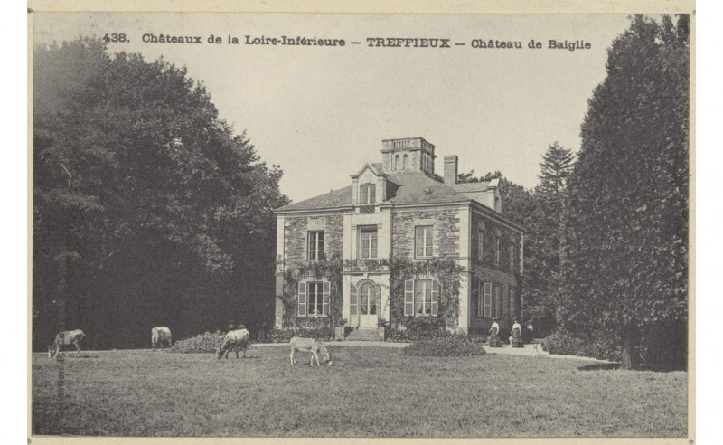 Carte postale ancienne Treffieux - Château de la Baiglie