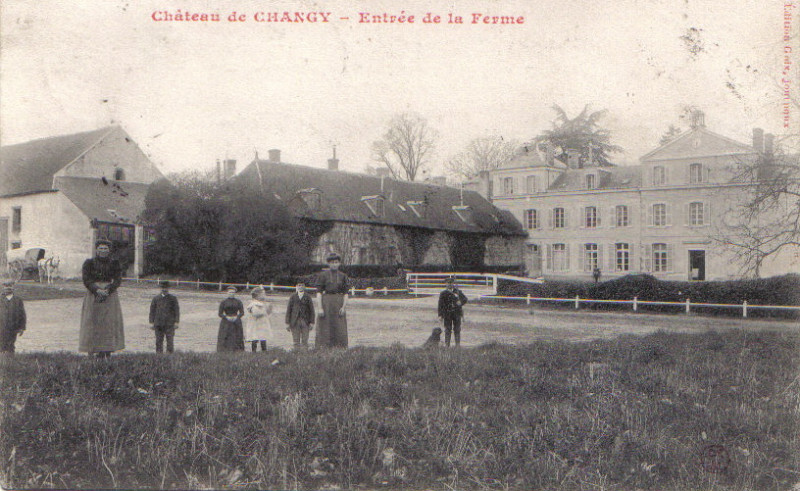Carte postale ancienne Changy les bois chateau et ferme-1907