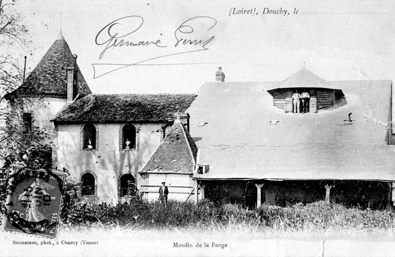 Carte postale ancienne Cp Douchy moulin de la Forge