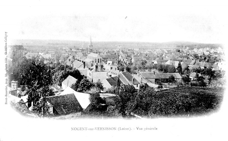 Carte postale ancienne Cp Nogent-sur-Vernisson vue générale