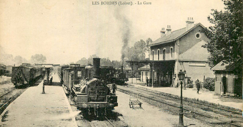 Carte postale ancienne Gare des Bordes, Loiret, Cp ancienne