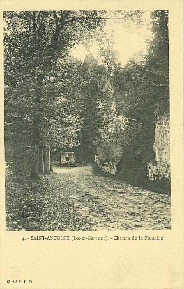 Carte postale ancienne Chemin fontaine