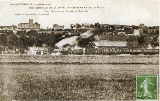 Carte postale ancienne Cp Gare de Duras