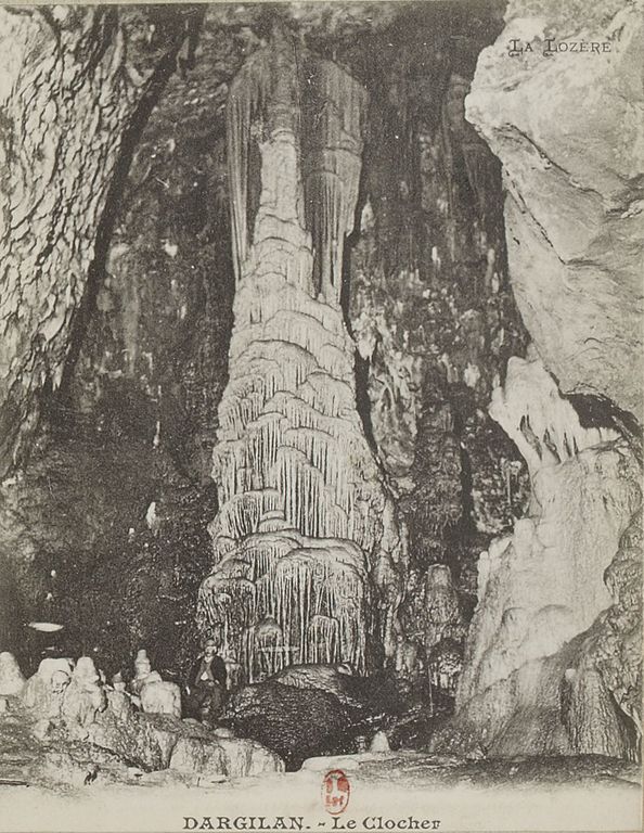 Carte postale ancienne Carte postale de Lozère - Dargilan, le Clocher