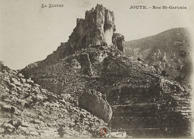 Carte postale ancienne Carte postale de Lozère - Jonte, Roc St-Gervais