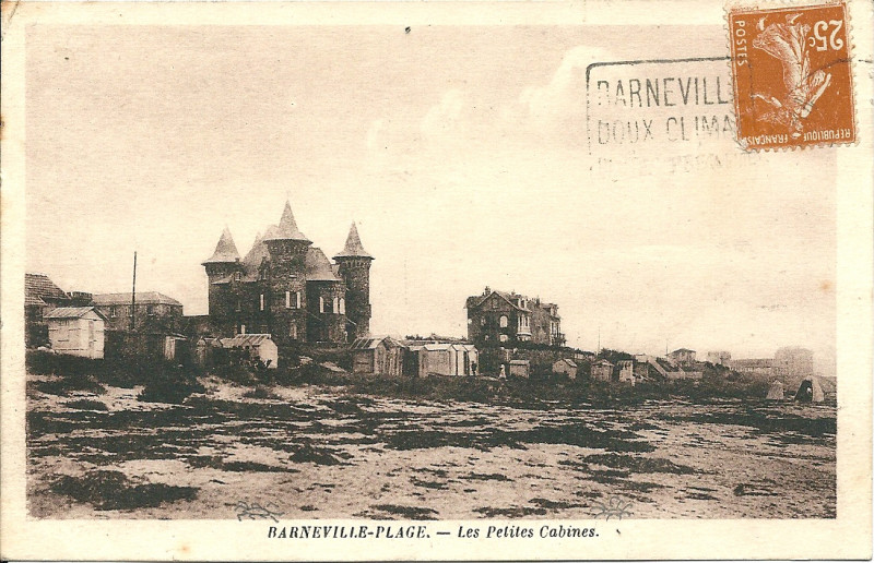 Carte postale ancienne Barneville-Plage(1929)