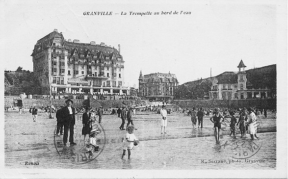 Carte postale ancienne Granville plage