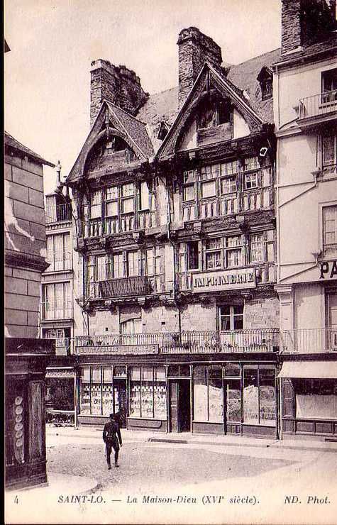 Carte postale ancienne Maison-Dieu de Saint-Lô
