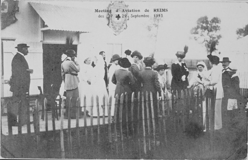 Carte postale ancienne 1913 grande semaine aviation champagne 1 100470