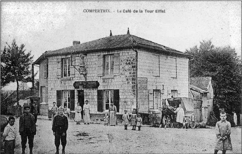 Carte postale ancienne Café 07882 Compertrix