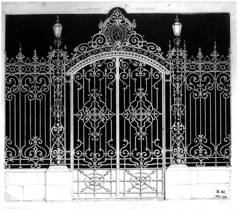 Carte postale ancienne Chateau perrier grille