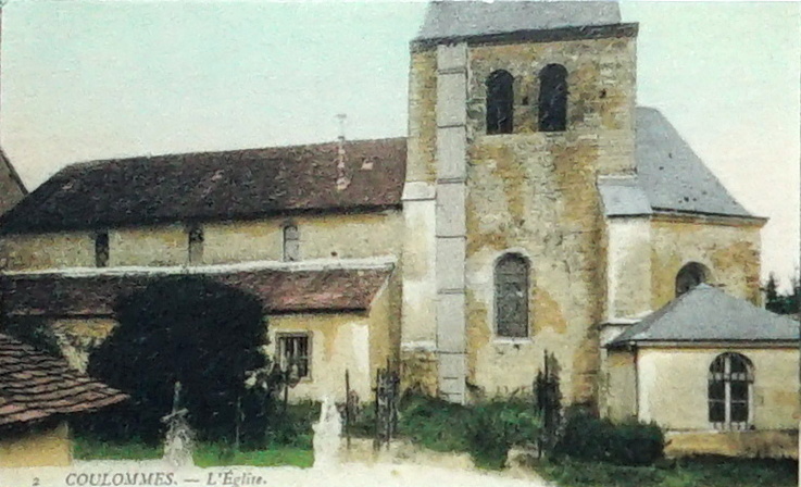 Carte postale ancienne Coulommes la montagne église 08548