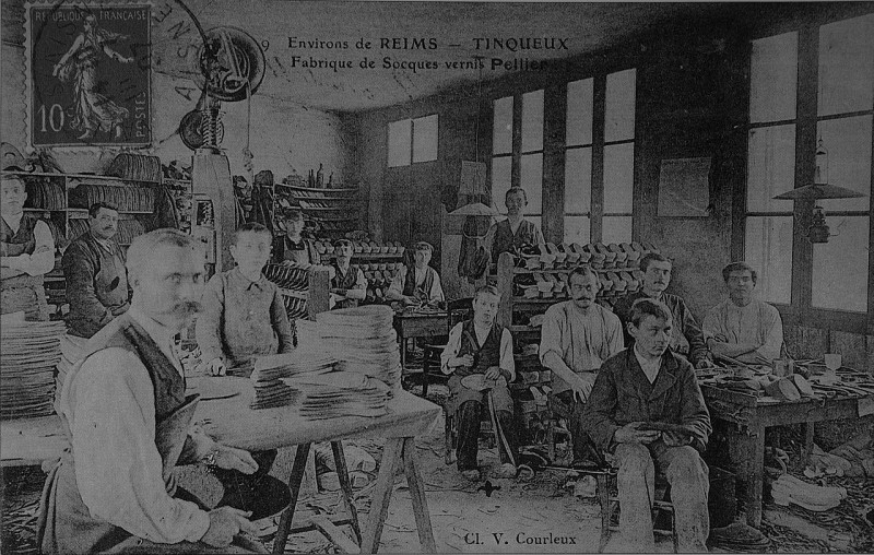 Carte postale ancienne Cp 07875 Tinqueux fabrique Pellier