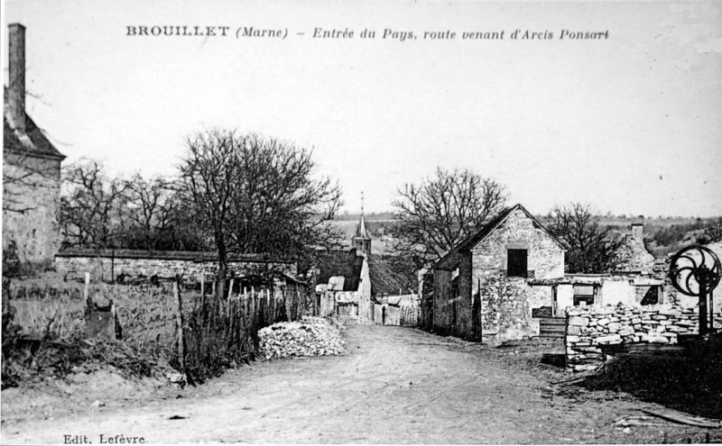 Carte postale ancienne Cp 08478 Brouillet 1910