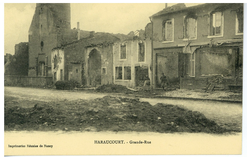 Carte postale ancienne Haraucourt. Grande Rue P-Fg-Cp-00160