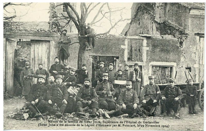 Carte postale ancienne Maison de la famille de Soeur Julie, Supérieure de l'Hôpital de Gerbéviller (Soeur Julie a été décorée P-Fg-Cp-00157