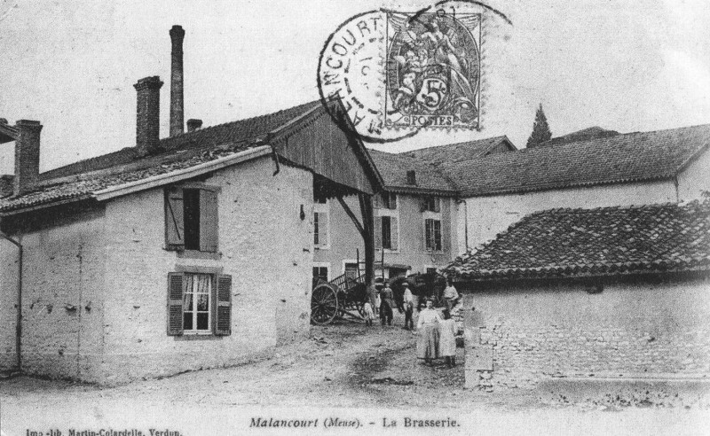 Carte postale ancienne Rogie Frères, Brasserie de l'Argonne Malancourt