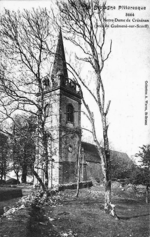 Carte postale ancienne Crenenan clocher et cave No1