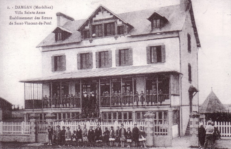 Carte postale ancienne Damgan-villa-sainte-anne
