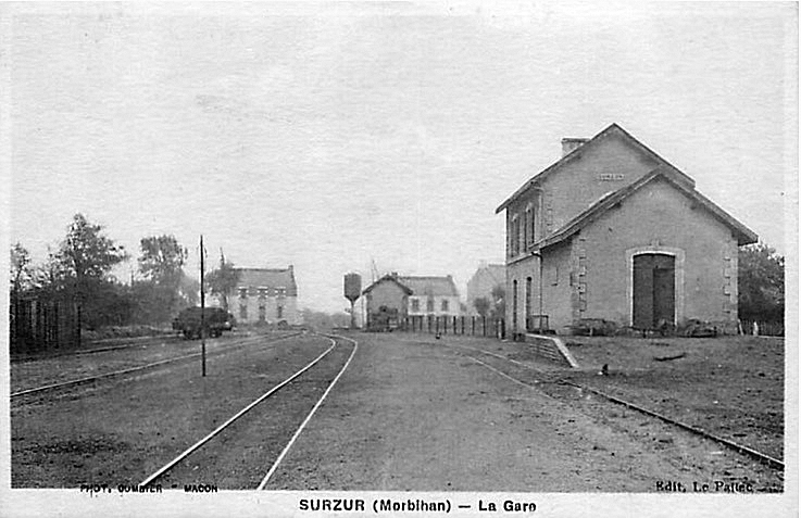 Carte postale ancienne GareSurzurLe Pallec1920