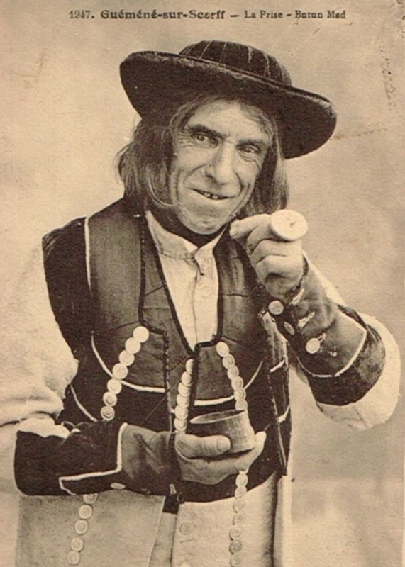 Carte postale ancienne Guémené la prise butun mad