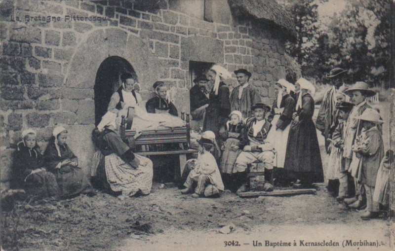 Carte postale ancienne Kernascléden baptême