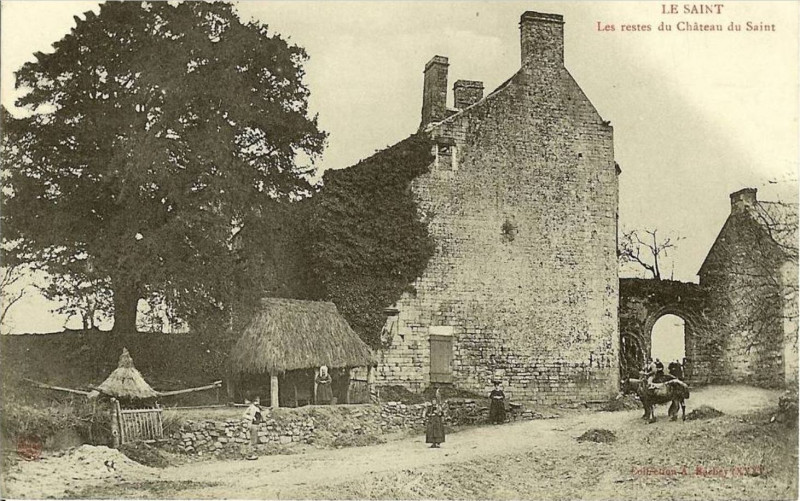 Carte postale ancienne Le Saint les restes du château