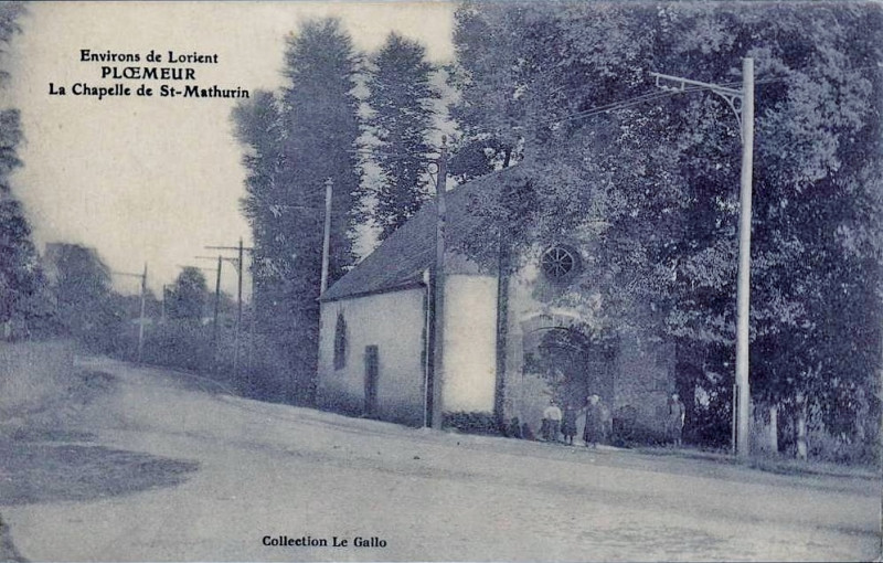 Carte postale ancienne Ploemeur Chapelle Saint-Mathurin