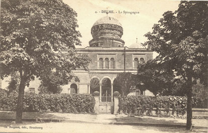 Carte postale ancienne Delme (Moselle) Synagoge