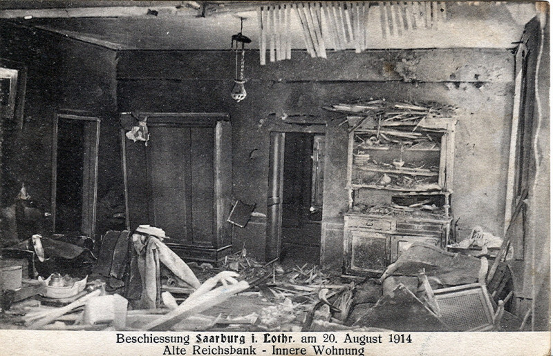 Carte postale ancienne Saarburg - Beschießung
