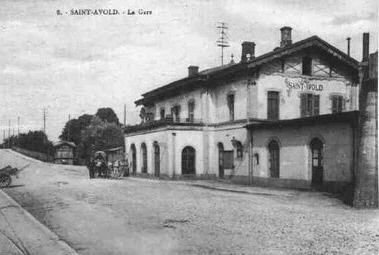 Carte postale ancienne St-a, gare