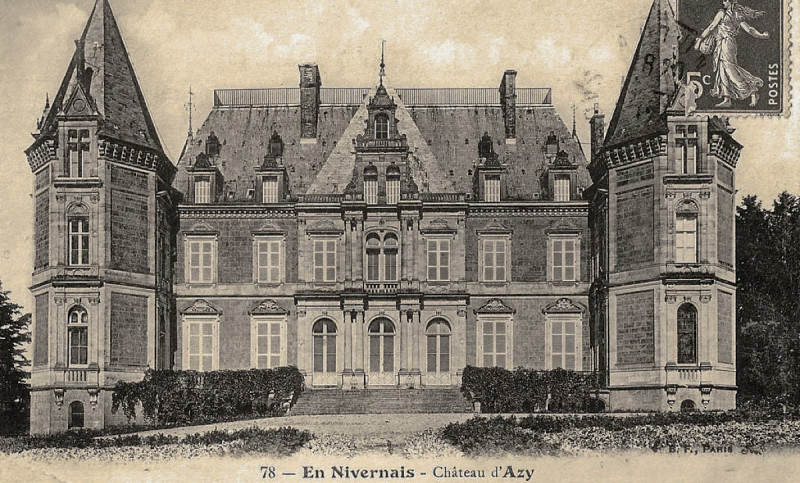 Carte postale ancienne Château d'Azy (2) à Saint-Benin-d'Azy