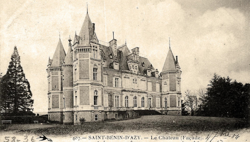 Carte postale ancienne Château d'Azy à Saint-Benin-d'Azy